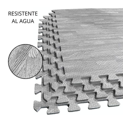 Jowy Tatami Puzzle 1cm 60x60cm – Pack 4 Uds (t60-4) Parquet Gris_4