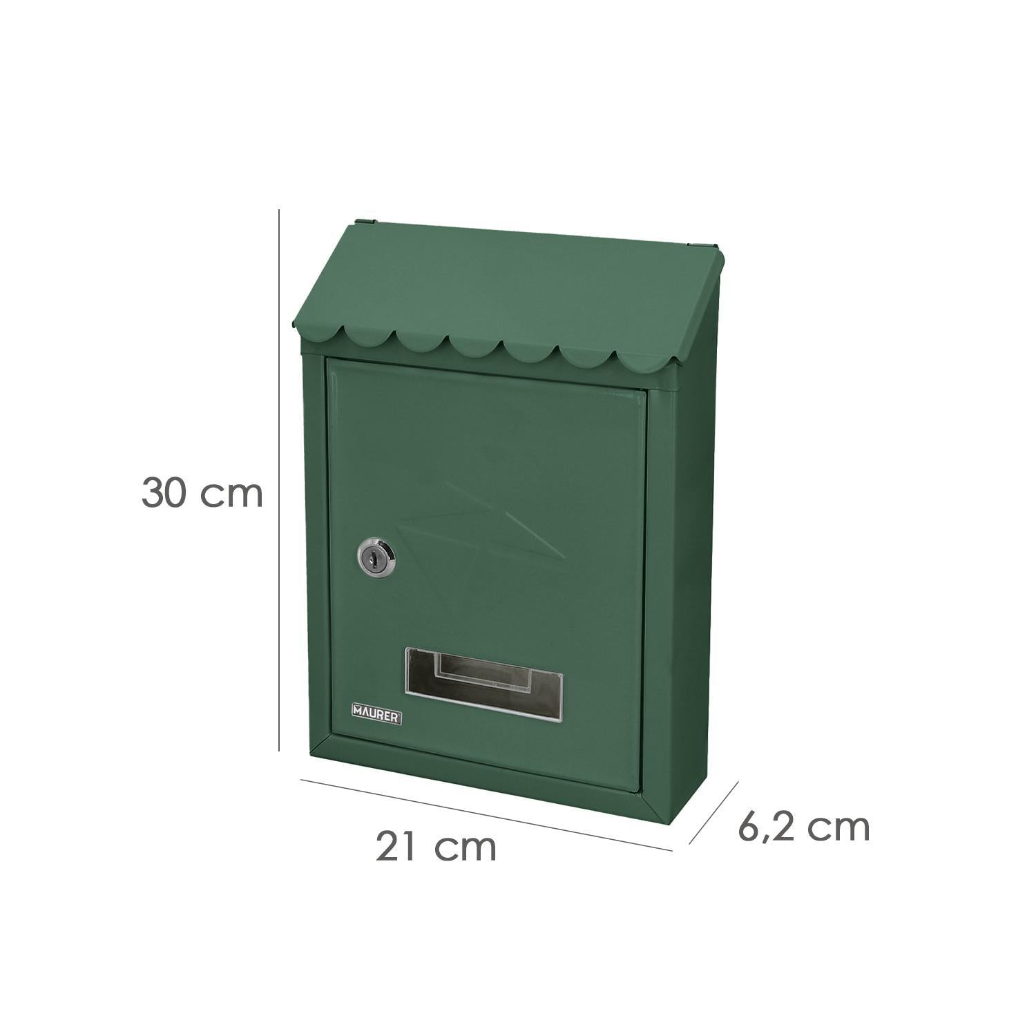 Buzón Maurer Exterior 21x30x6,8 Cm. Verde_2