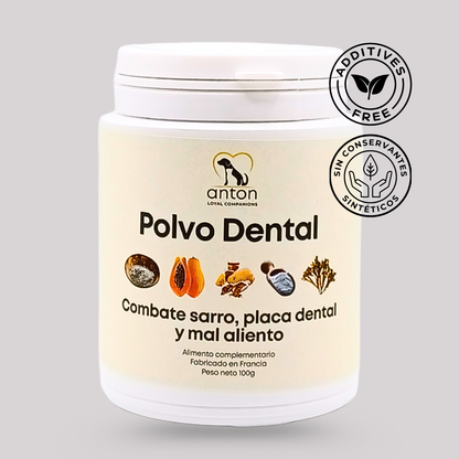 Polvo dental natural para perros y gatos – Combate sarro, placa y mal aliento – 150 g_0