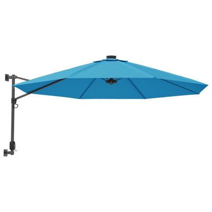 Vidaxl Sombrilla De Pared Con Led Verde Azul Mar 290 Cm_0