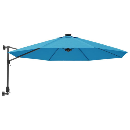 Vidaxl Sombrilla De Pared Con Led Verde Azul Mar 290 Cm_0
