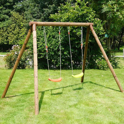 Columpio de madera Alizee con dos asientos Soulet