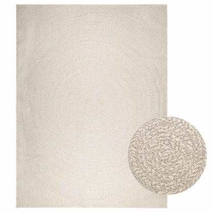 Vidaxl Alfombra Zizur Apariencia Yute Interior Exterior Crema_0