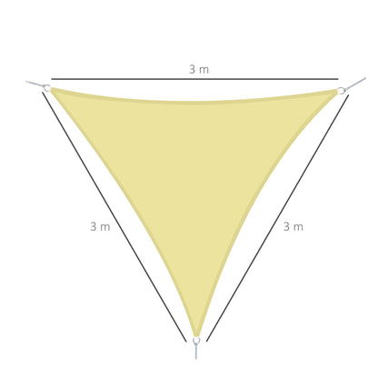 Outsunny Toldo Vela Sombrilla Parasol Triangulo Tejido De Poliester 160g/m2_2