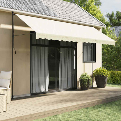 Toldo Retráctil De Tela Y Acero Crema 400x150 Cm_1