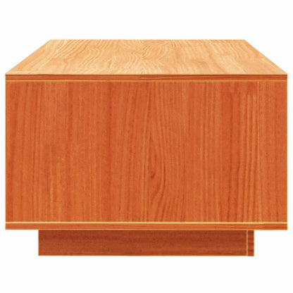 Mesa De Centro Madera Maciza De Pino Marrón Cera 110x50x33,5 Cm_4