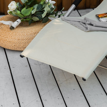 Outsunny Conjunto De 2 Mecedoras Para Jardín Con Reposacabezas 63x144x84cm Beige_3