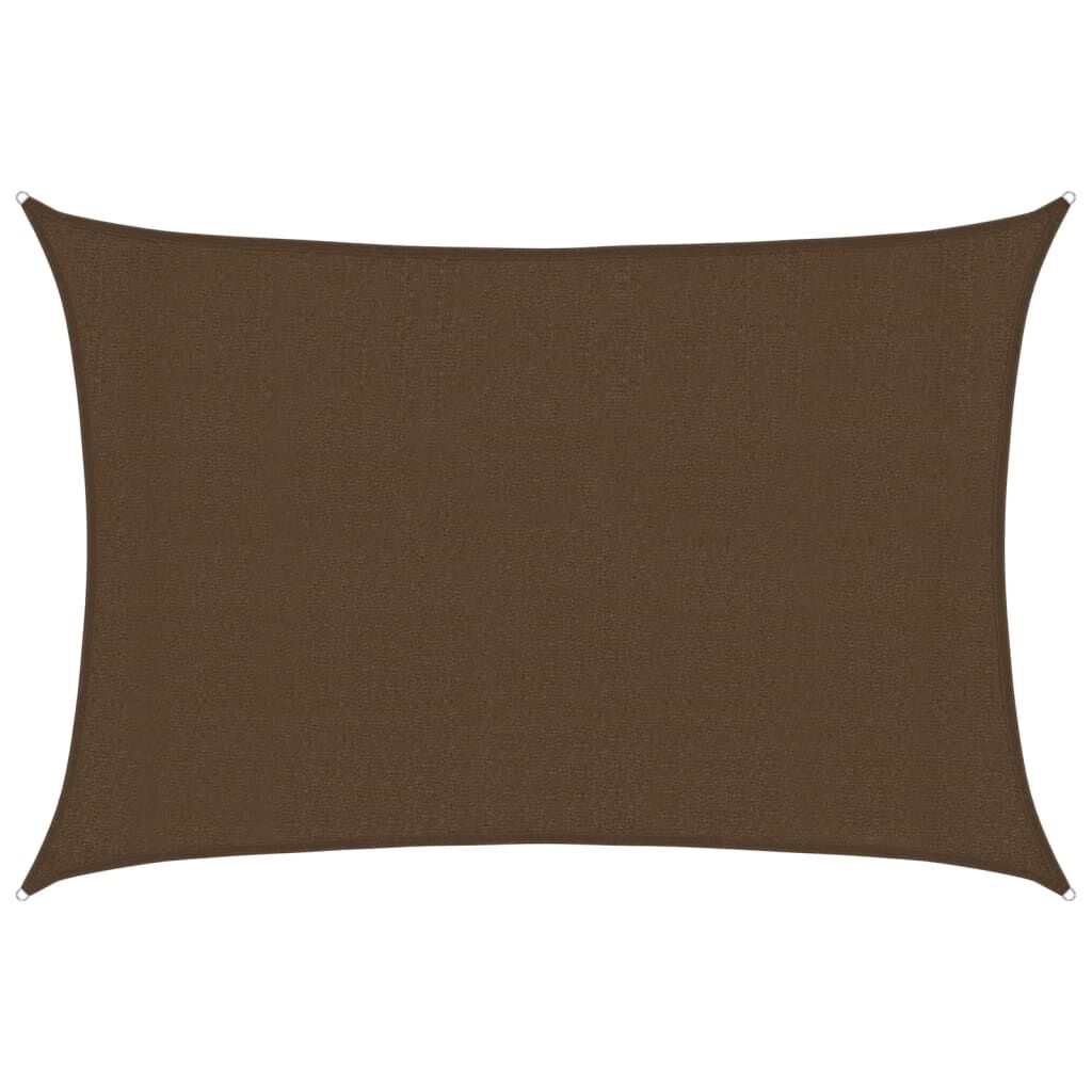 Vidaxl Toldo De Vela Hdpe Marrón 160 G/m² 3x4,5 M_0