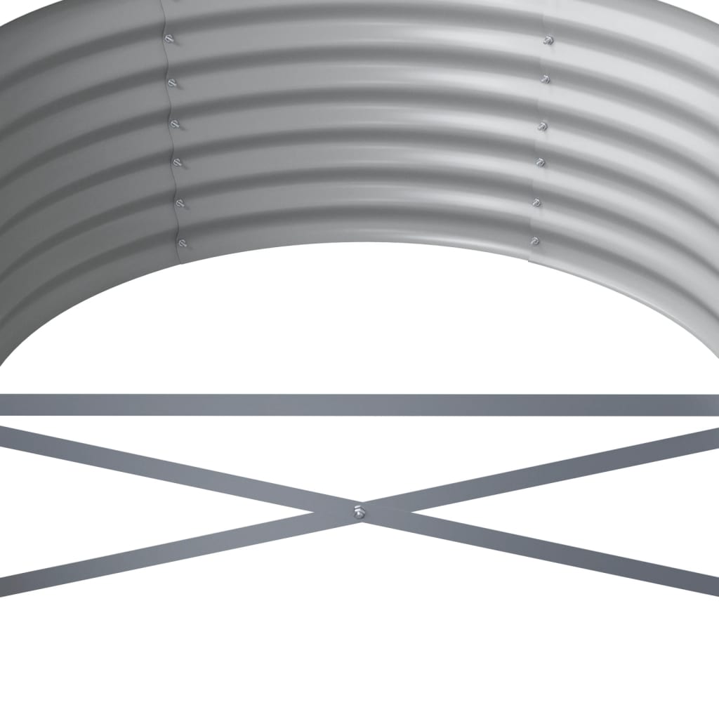 Jardinera Arriate Acero Galvanizado Plata 368x80x36 Cm_4