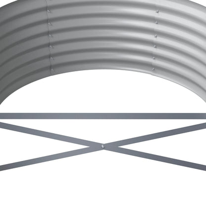 Jardinera Arriate Acero Galvanizado Plata 368x80x36 Cm_4