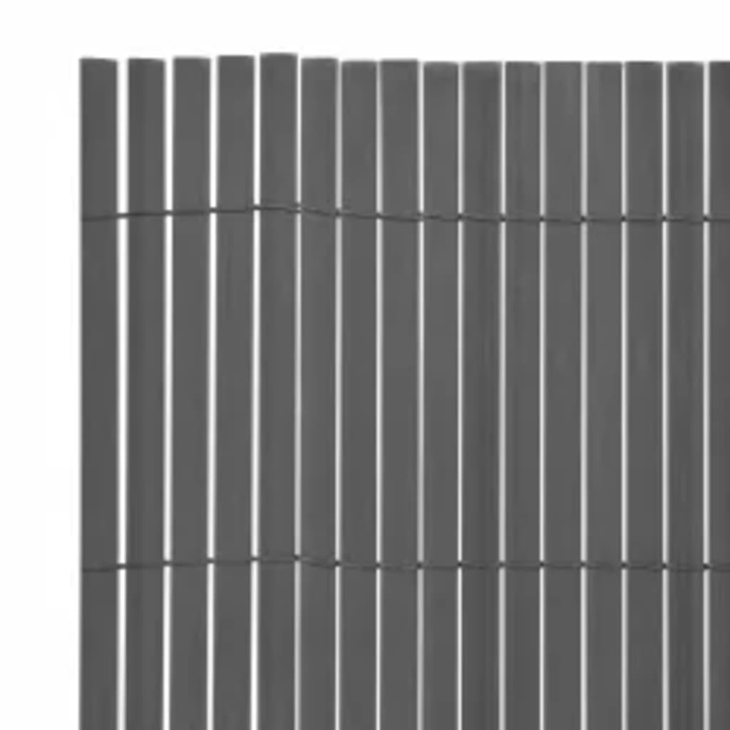 Valla De Jardín De Doble Cara Gris 110x300 Cm / Vetonek_2
