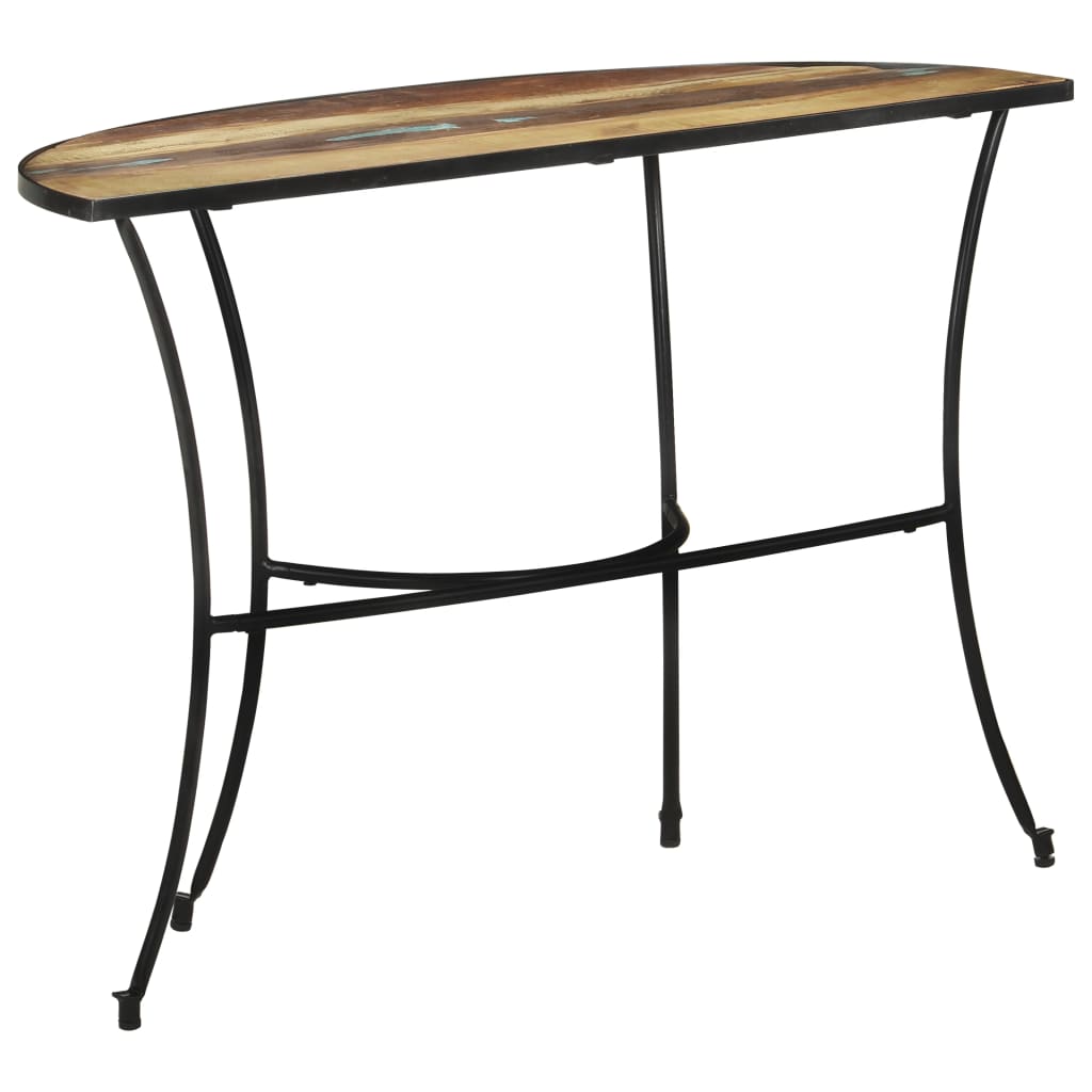 Mesa Auxiliar De Madera Maciza Reciclada 110x40x77 Cm_2