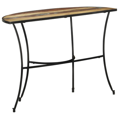 Mesa Auxiliar De Madera Maciza Reciclada 110x40x77 Cm_2