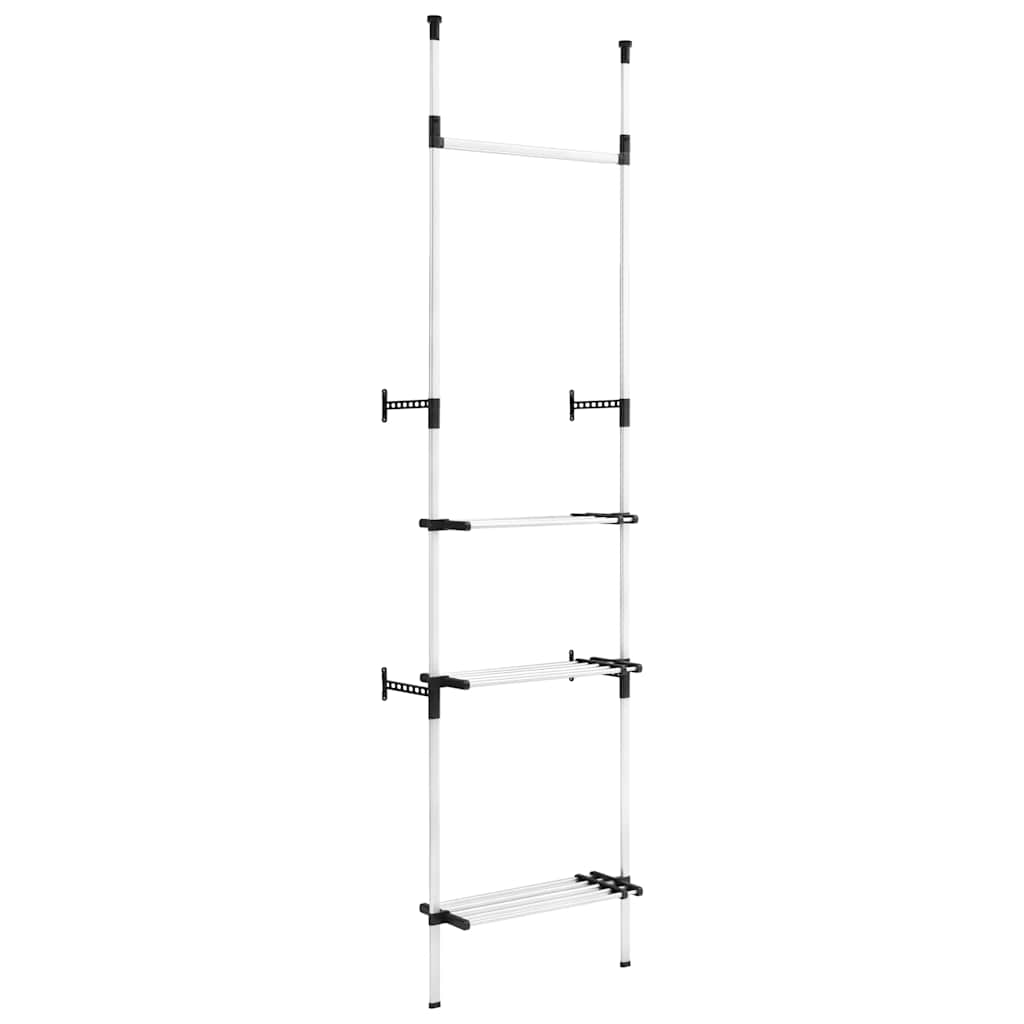 Sistema De Armario Telescópico Con Barras Y Estante Aluminio_0