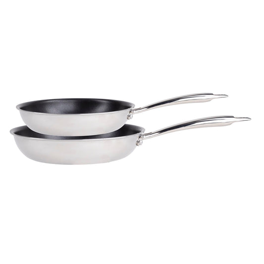Juego De 2 Sartenes Ø20ø24cm Pure En Acero Inoxidable Masterpro_0