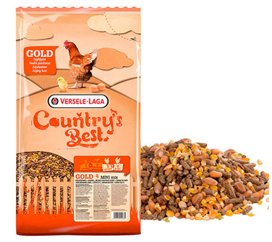 Pienso Gallinas - Gold 4 Mini Mix De Versele Laga - Combinado Cereal Y Pienso En Pellet - 20 Kg_0