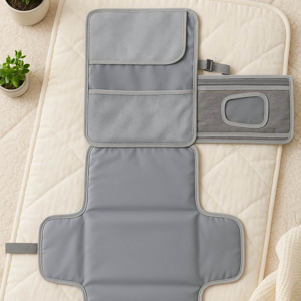 Bathby | Cambiador Portátil Y Plegable Para Bebé, Color Gris_2