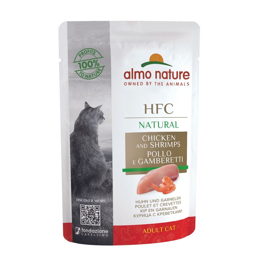 24ux55gr Sobre De Comida Natural Almo Para Gato Hfc De Pollo Y Camaron_0
