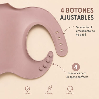 Bathby Pack De 3 Baberos De Silicona Para Bebé, Baberos Impermeables Con Bolsillo Recogecomida Y Reutilizables_4
