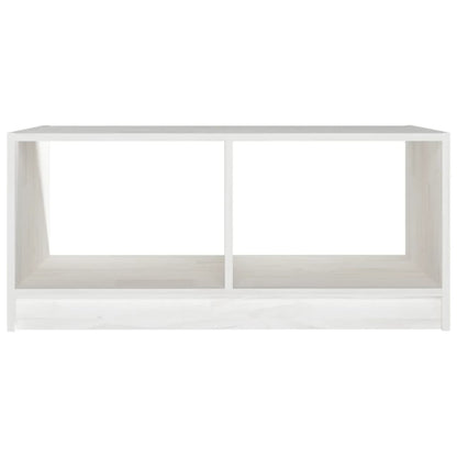 Mesa De Centro De Madera Maciza De Pino Blanco 75x50x33,5 Cm_3