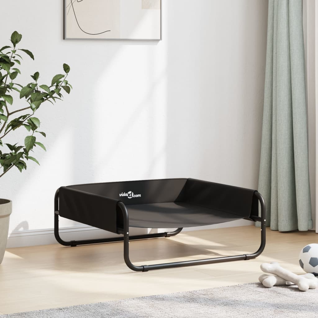 Cama Elevada Para Perros Tela Oxford Y Acero Gris Antracita / Vetonek_4