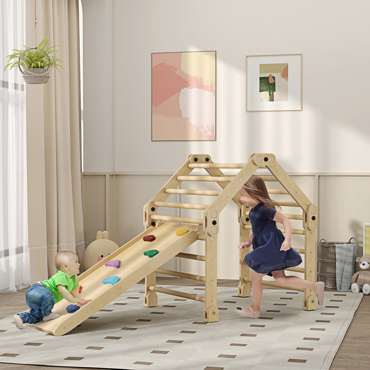 Aiyaplay Escalada Para Niños De 18-48 Meses 3 En 1 175x70x89 Cm Multicolor_1