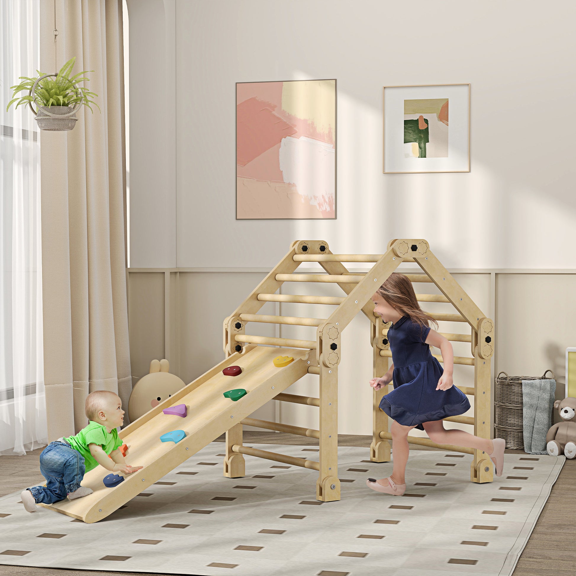 Aiyaplay Escalada Para Niños De 18-48 Meses 3 En 1 175x70x89 Cm Multicolor_1