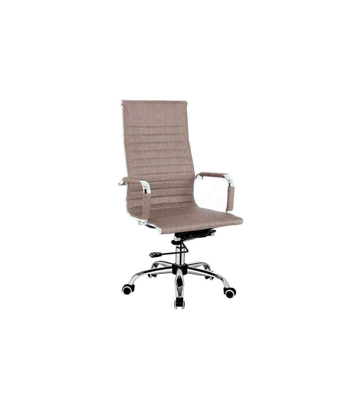 Silla Despacho Giratoria Elevable Acabado Moka, 60 Cm(ancho) 108-115 Cm(altura) 66 Cm(fondo)_0