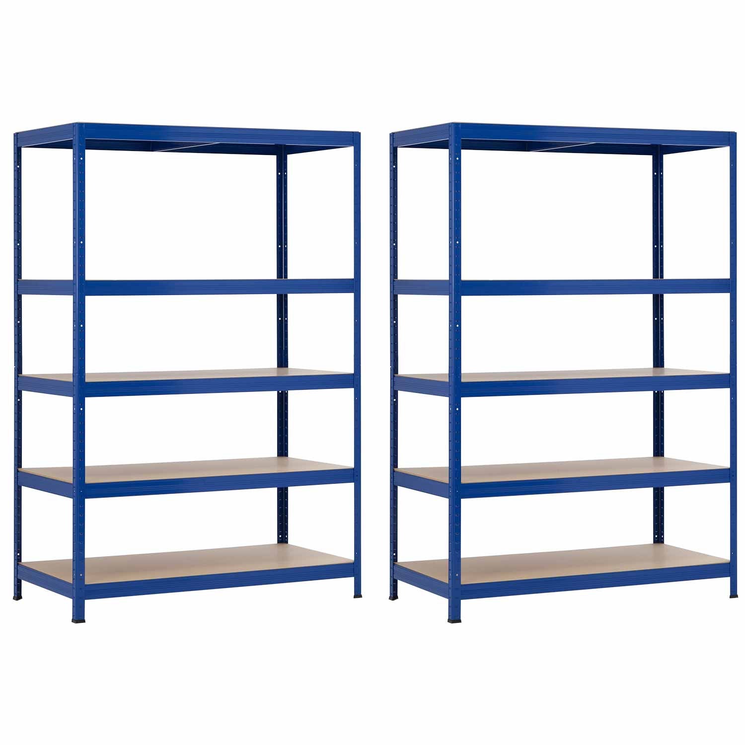 Pack 2 Estanterías Modulares Con 5 Baldas Ajustables 180x120x60cm O91_0