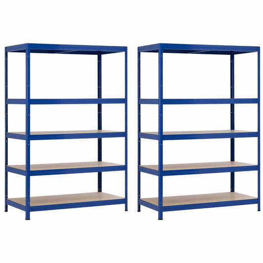 Pack 2 Estanterías Modulares Con 5 Baldas Ajustables 180x120x60cm O91_0