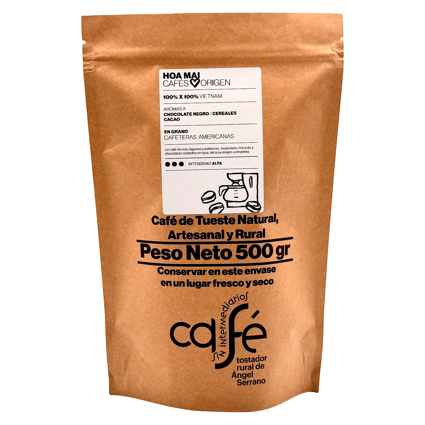 Cafe Sin Intermediarios Café Vietnam Hoa Mai En Grano Para Americana 500 G_0