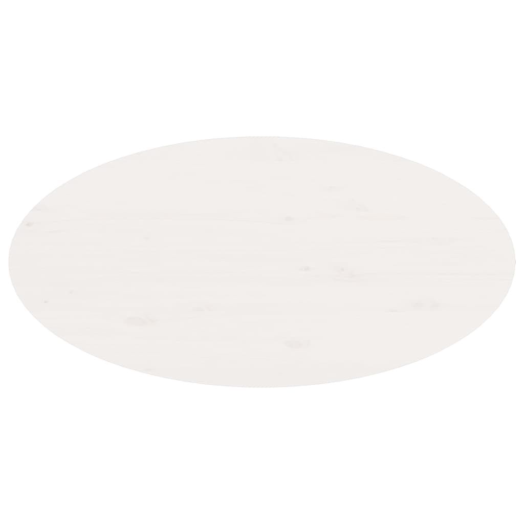 Mesa De Centro De Madera Maciza De Pino Blanco 80x40x35 Cm_4
