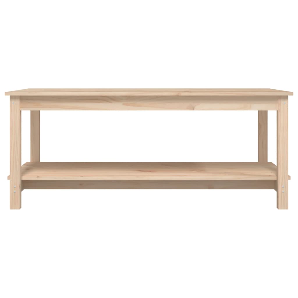 Mesa De Centro De Madera Maciza De Pino 110x55x45 Cm_3
