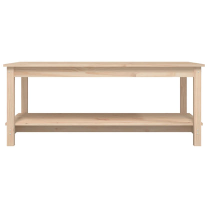 Mesa De Centro De Madera Maciza De Pino 110x55x45 Cm_3