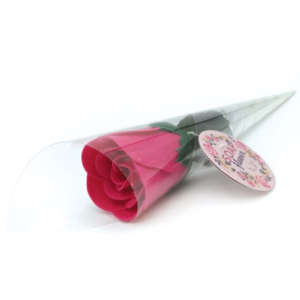 Rosa Con Pétalos De Jabón Aromático Para Baño Relajante (fucsia) - Regalo Original Para Días Especiales - Aroma Atalcado_1
