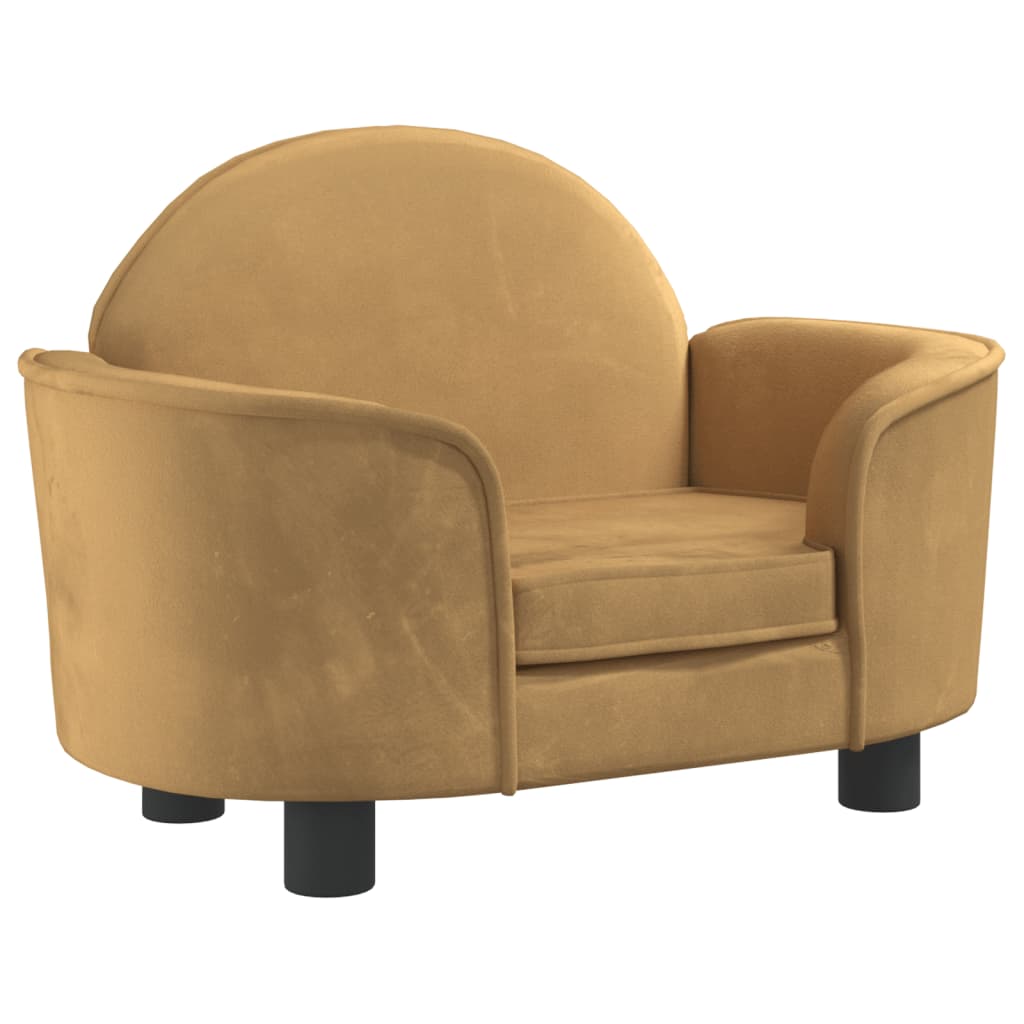 Cama Para Perros De Terciopelo Marrón 66x40x45 Cm / Vetonek_3