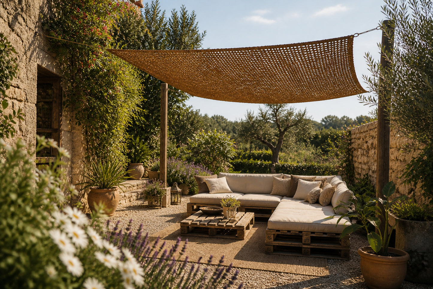 Toldo Vela Coco Natural 1x3 M 60% Ocultación Para Jardín Terraza Pérgola_5