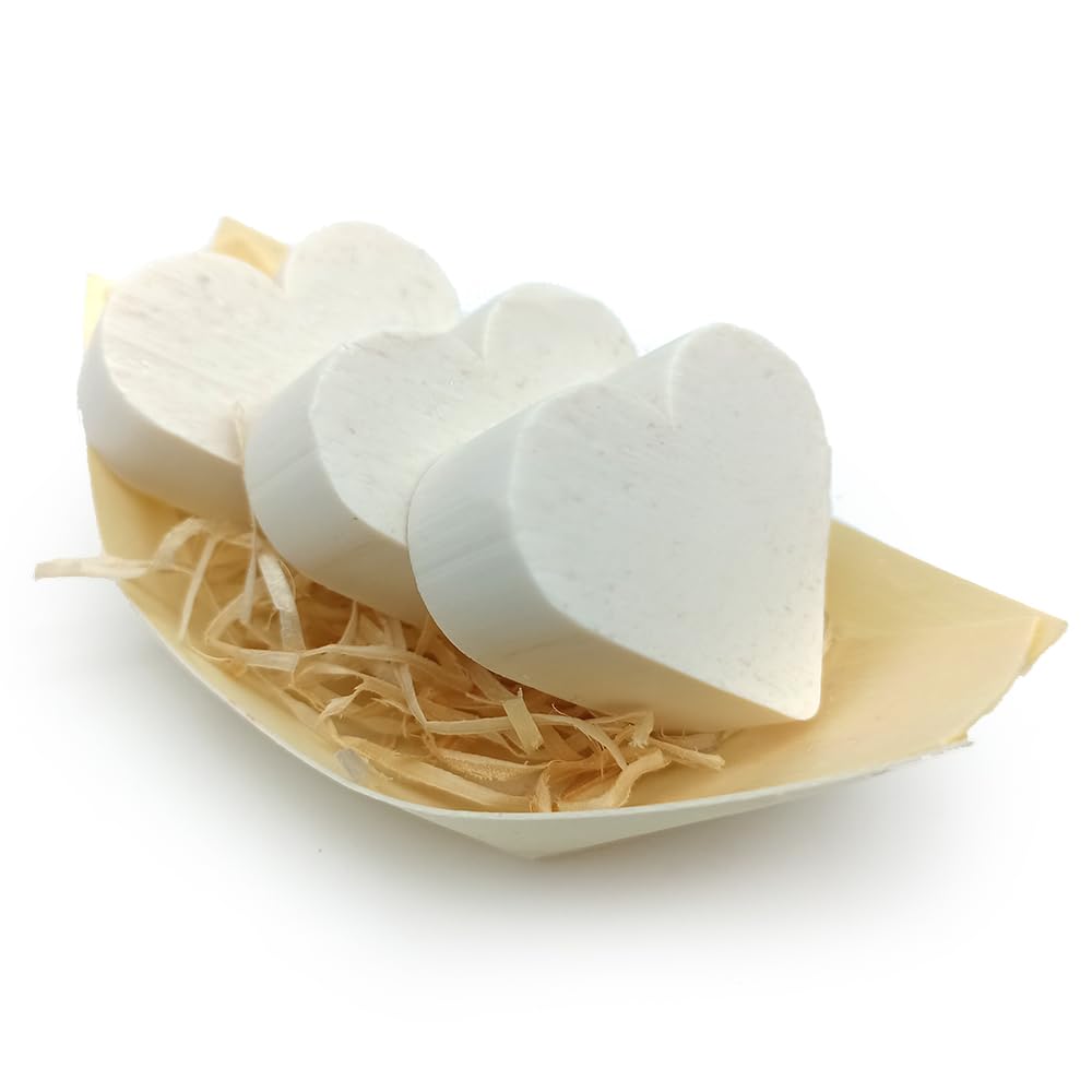 100 Jabones Aromáticos Con Forma De Corazón - Detalle Para Invitados De Eventos - Jabón Glicerina Con Aroma A Coco_3