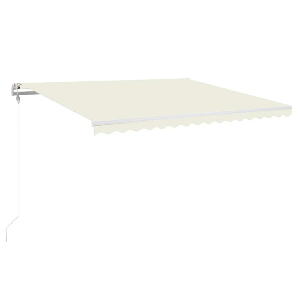 Toldo Automático Con Led Sensor De Viento Crema 450x350 Cm_0