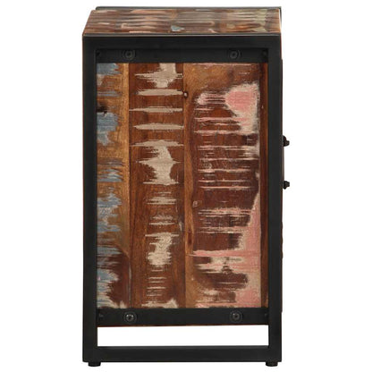 Mesitas De Noche 2 Uds Multicolor Madera Maciza Rugosa Mango_3