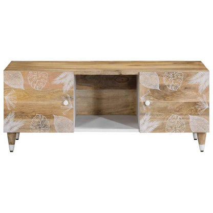 Mesa De Centro De Madera Maciza Mango 100x54x40 Cm_0