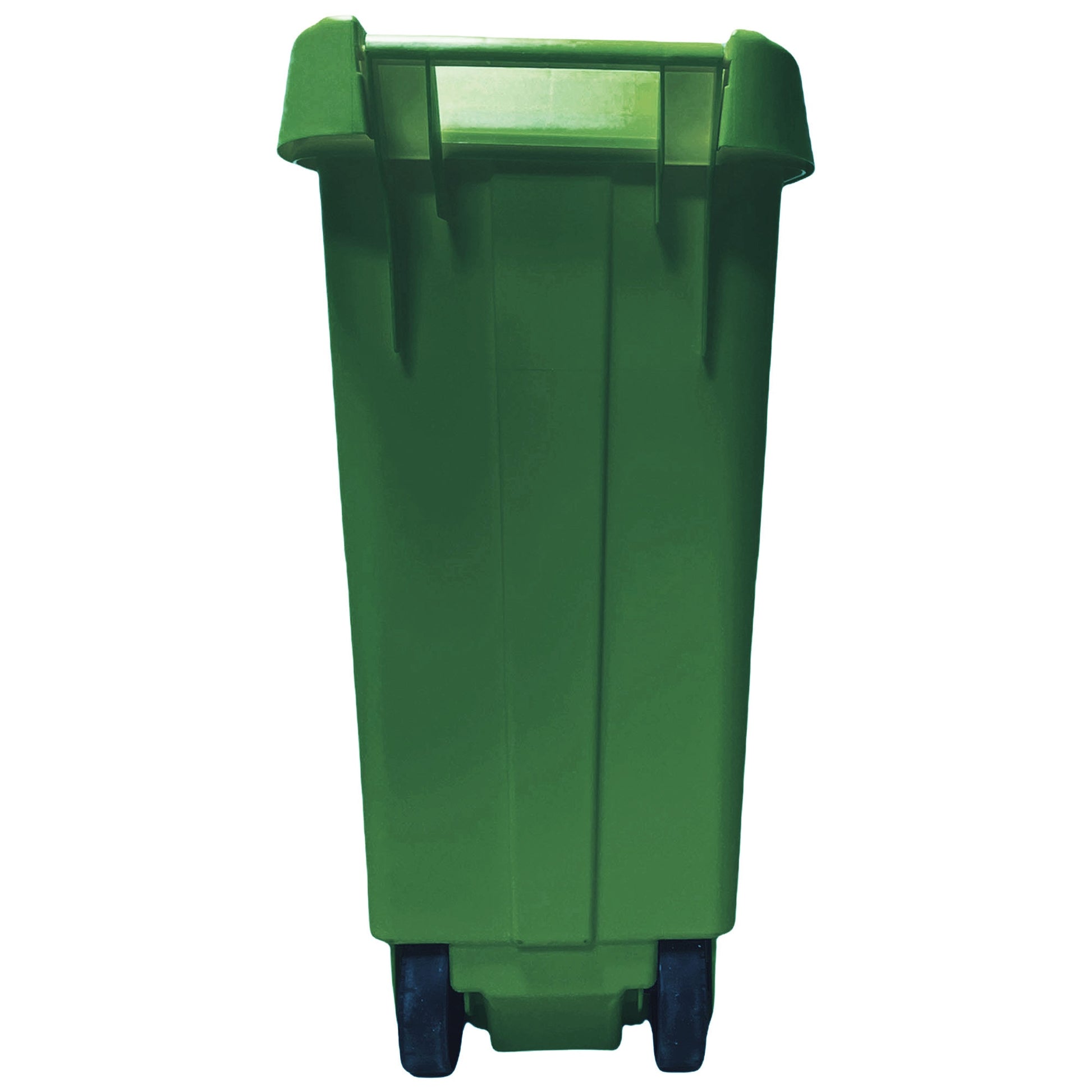 Contenedor - Cubo De Basura Wellhome Reciclo 110l, Color Verde Cerrado Con Tapa, Ideal Para Reciclaje De Vidrio, Con Ruedas_2