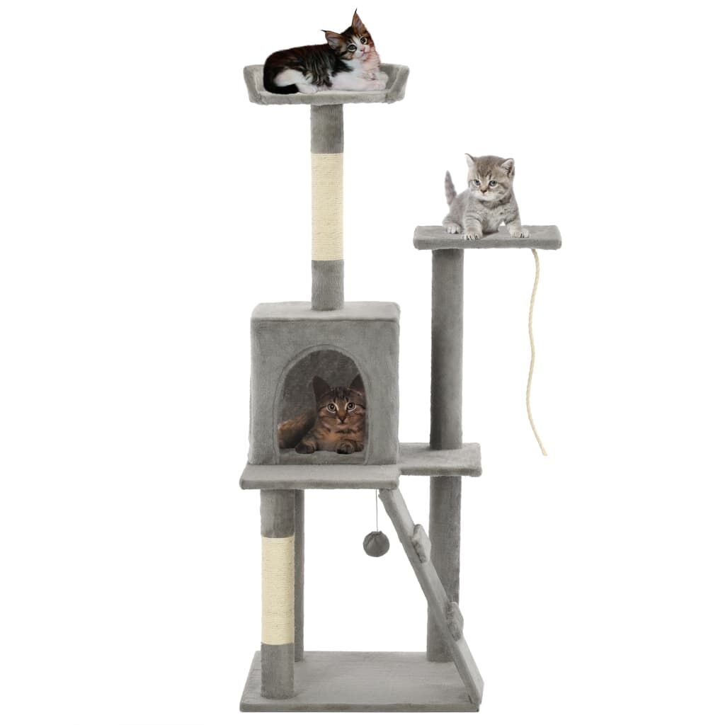 Vidaxl Rascador Para Gatos Con Poste De Sisal 120 Cm Gris_1