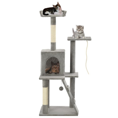 Vidaxl Rascador Para Gatos Con Poste De Sisal 120 Cm Gris_1