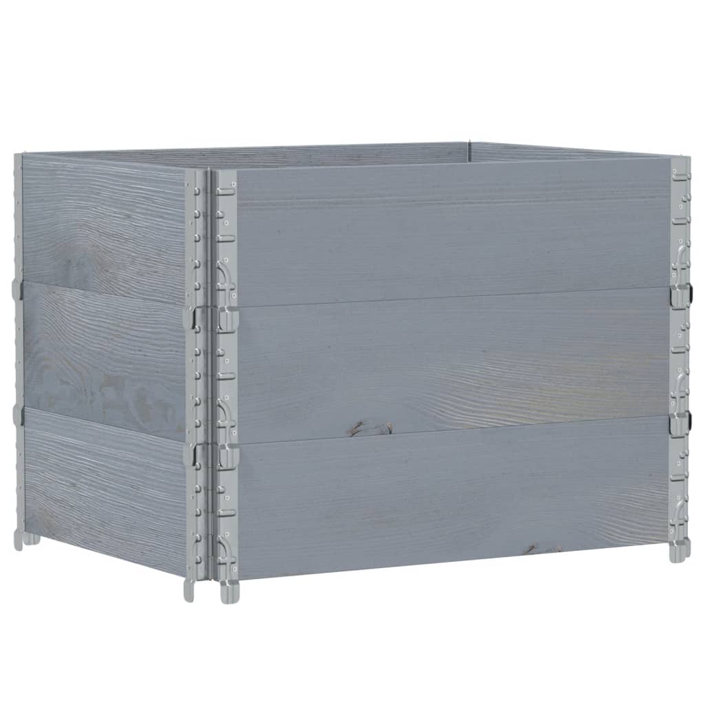 Jardinera De Madera Maciza De Pino Gris 80x60 Cm_4
