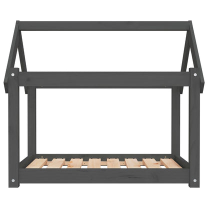 Vidaxl Cama Para Perros Madera Maciza De Pino Gris 81x60x70 Cm_4