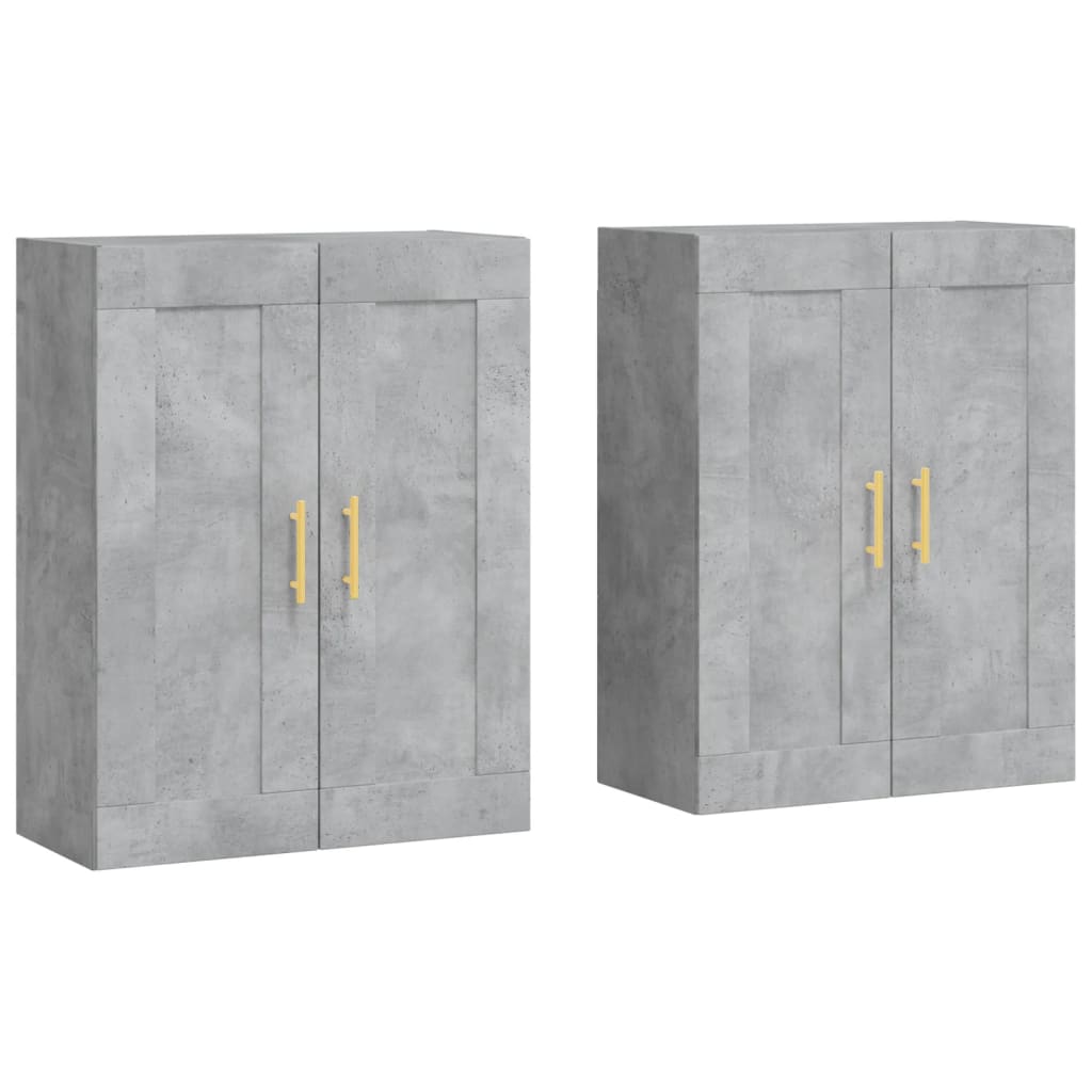 Armarios De Pared 2 Uds Madera De Ingeniería Gris Hormigón_1
