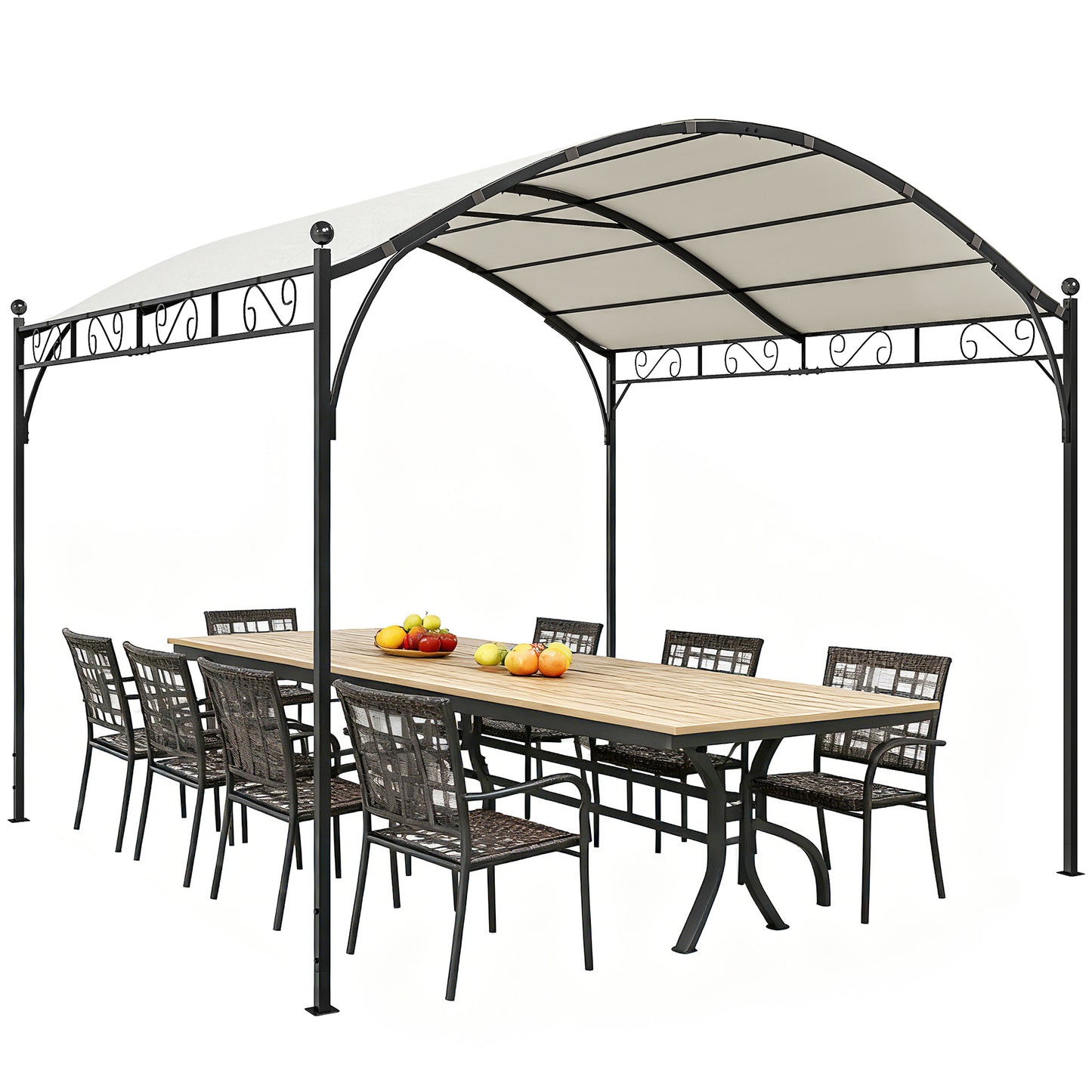 Outsunny Pérgola De Jardín 3x3 M_0