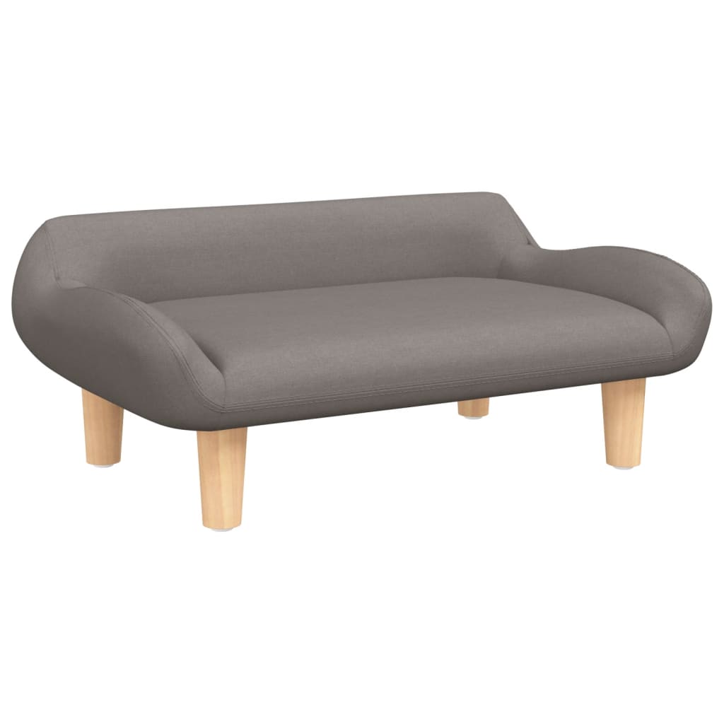 Cama Para Perros De Tela Gris Taupe 70x40x24 Cm / Vetonek_1