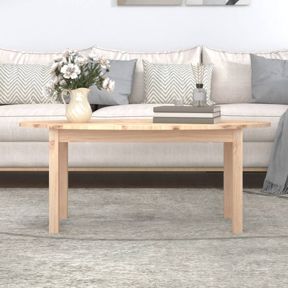 Mesa De Centro De Madera Maciza De Pino 110x55x45 Cm_1